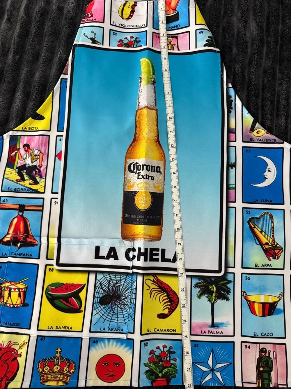 Blue & Multicolor 'La Chela' Kitchen Apron